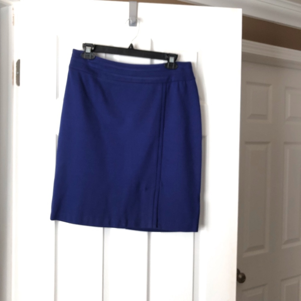 Tribal bright blue skirt.